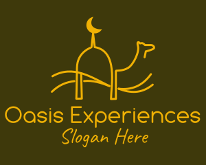 Minimalist Camel Mosque logo