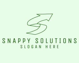 Logistics Arrow Letter S logo design