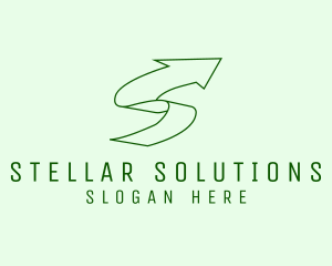 Logistics Arrow Letter S logo design