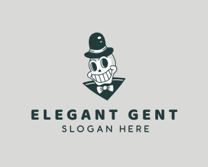 Smiling Skull Gentleman logo