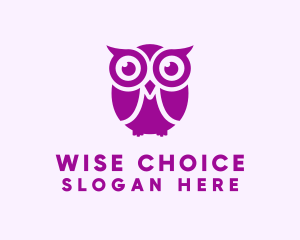 Wise Owl Bird logo design