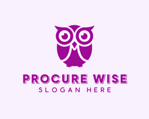 Wise Owl Bird logo design