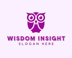 Wise Owl Bird logo design