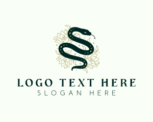 Snake Floral Boho logo