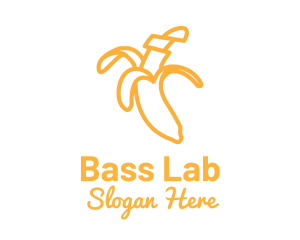 Yellow Stroke Banana logo design