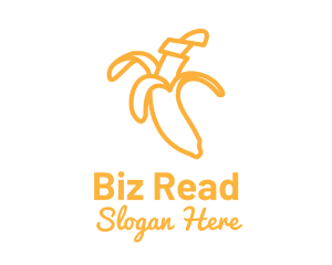 Yellow Stroke Banana logo design