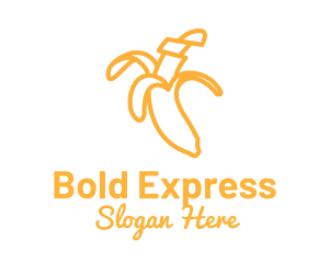 Yellow Stroke Banana logo design