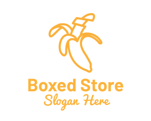 Yellow Stroke Banana logo design