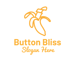 Yellow Stroke Banana logo design