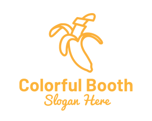 Yellow Stroke Banana logo design