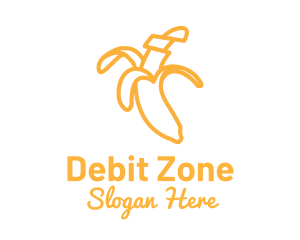 Yellow Stroke Banana logo design