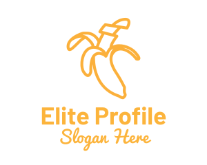 Yellow Stroke Banana logo design