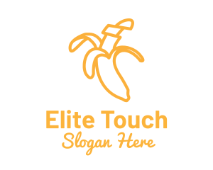 Yellow Stroke Banana logo design