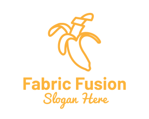 Yellow Stroke Banana logo design