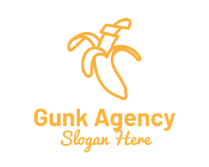 Yellow Stroke Banana logo design