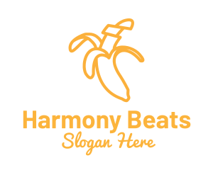 Yellow Stroke Banana logo