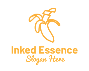 Yellow Stroke Banana logo design