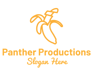 Yellow Stroke Banana logo design