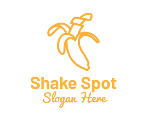 Yellow Stroke Banana logo