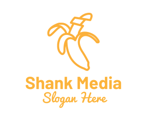 Yellow Stroke Banana logo design