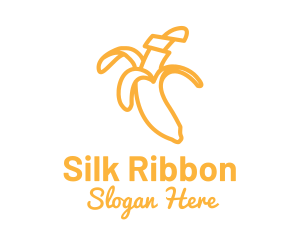 Yellow Stroke Banana logo design