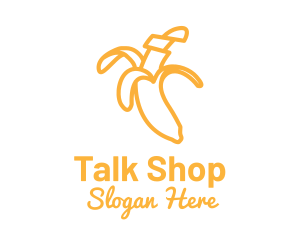 Yellow Stroke Banana logo design