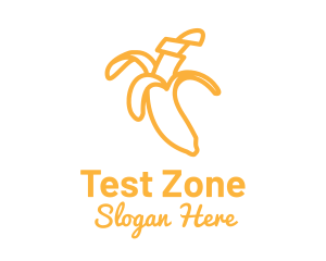 Yellow Stroke Banana logo design