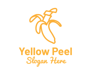 Yellow Stroke Banana logo