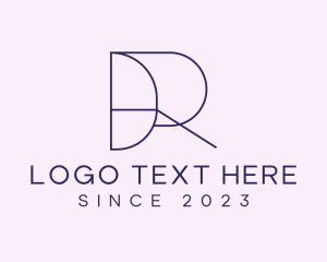 Typography - Modern Letter R logo design