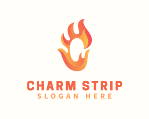 Hot Flaming Letter C logo design