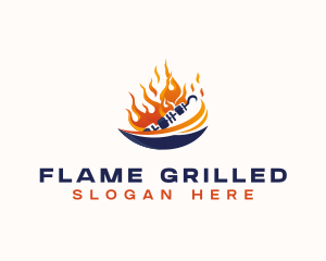 Barbecue Kebab Grill logo design