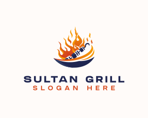 Barbecue Kebab Grill logo design