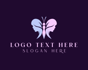 Butterfly Woman Beauty logo