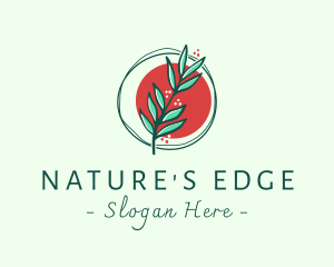 Holly Leaf Plant  logo design