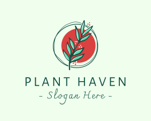 Holly Leaf Plant  logo design