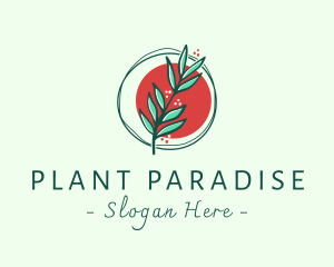 Holly Leaf Plant  logo design