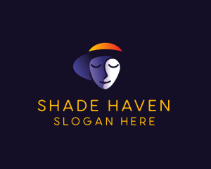 Shaded Face Hat logo design