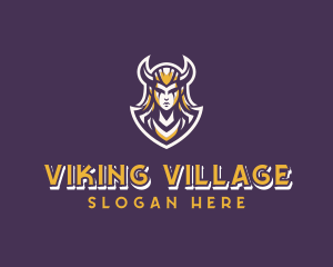 Viking Woman Warrior logo