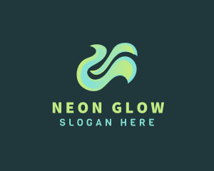 Neon Fire Wave logo