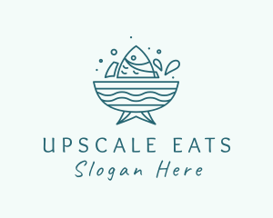 Seafood Fish Bowl  logo design