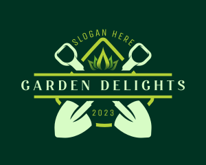 Garden Plant Shovel logo design