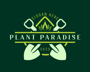 Garden Plant Shovel logo design