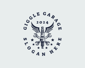 Mechanic Wrench Garage logo design