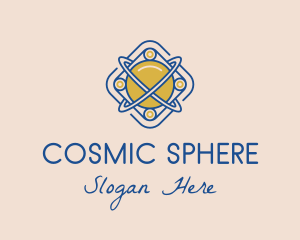 Cosmic Orbit Planet logo design