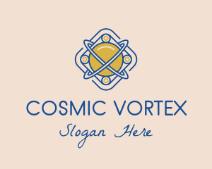 Cosmic Orbit Planet logo design