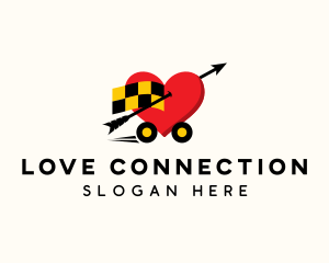 Love Taxi Cab logo design