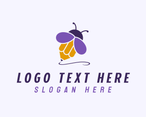 Bee Pencil Writing logo