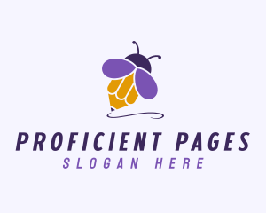 Bee Pencil Writing logo