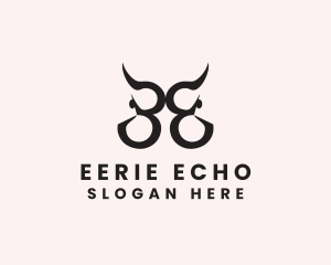 Buffalo Horn Letter EE logo design