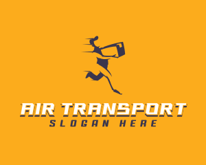 Running Delivery Courier logo design